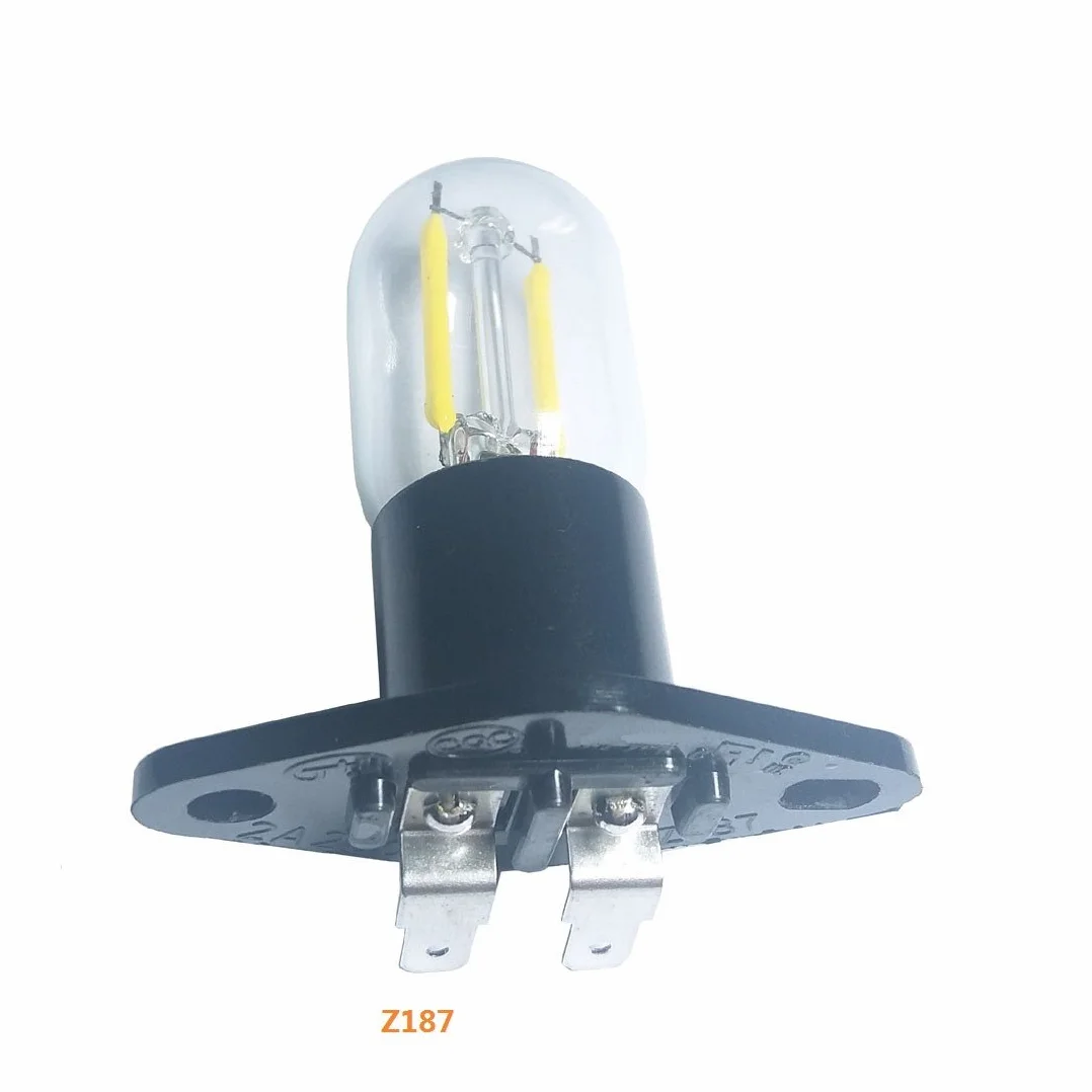 QLEE Żarówka LED do kuchenki mikrofalowej 1,5 W Z187 240 V żarówka 20 W równoważne żarówki żarowe do lodówki Midea piekarnik elektryczny zasięg wskaźnik okapu światła NL12520HT światło dzienne 2 szt