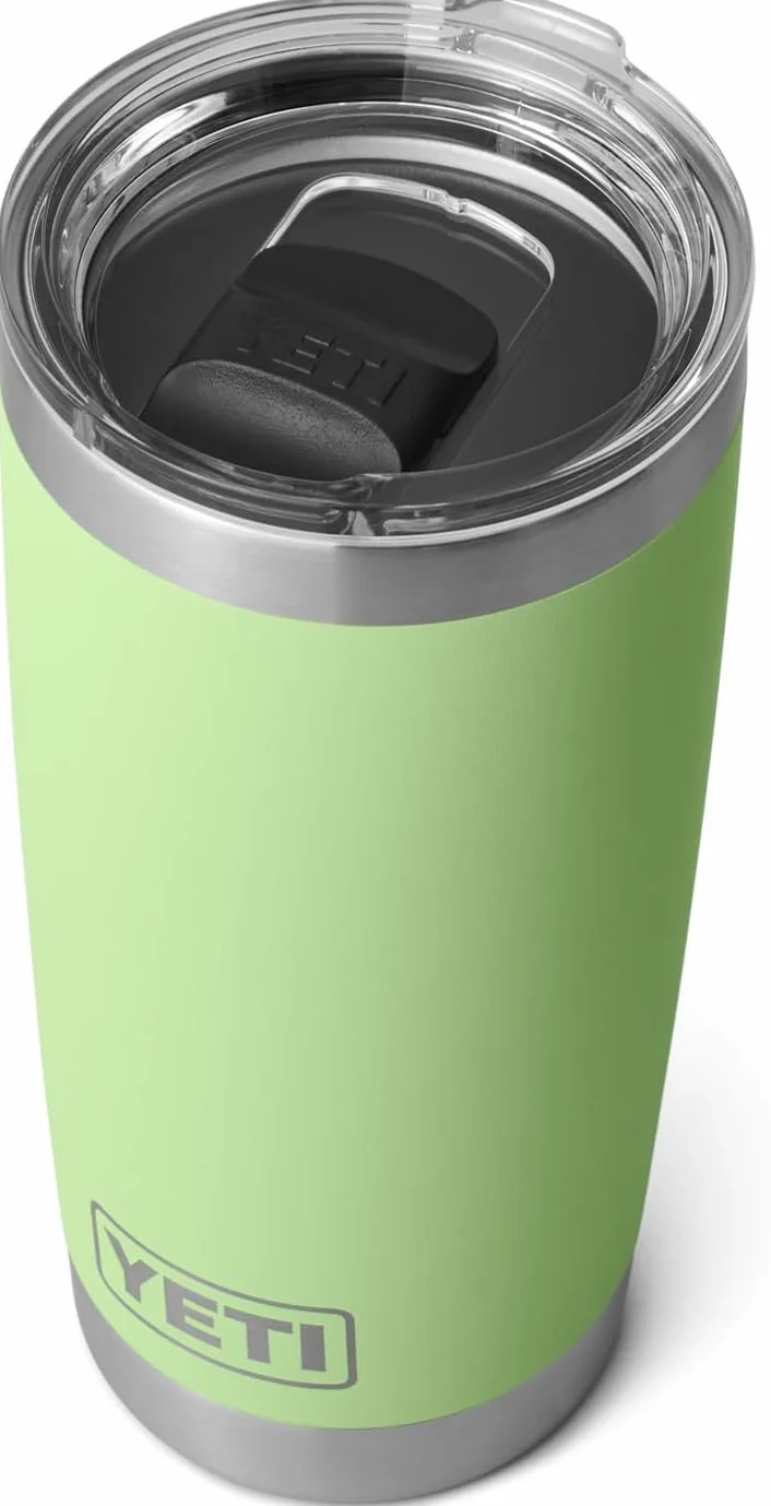 YETI Rambler 20 oz (591 ml) Tumbler with Removable Magslider Lid, Stainless Steel Vacuum Insulated Coffee Cup, Key Lime