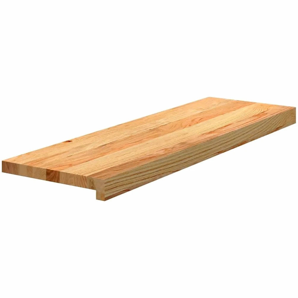 Générique Stopnie schodowe wewnętrzne 2 szt. z litego dębu 80x30x2 cm jasnobrązowe, uniwersalne stopnie na schody i parapet