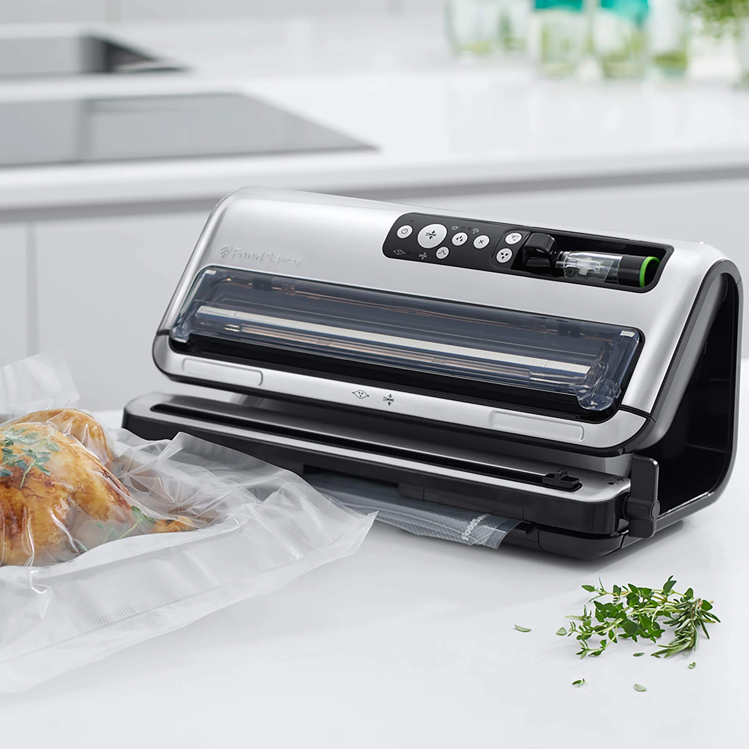 FoodSaver zgrzewarka próżniowa z trybem automatycznego pakowania próżniowego, pakowarka próżniowa FFS006X