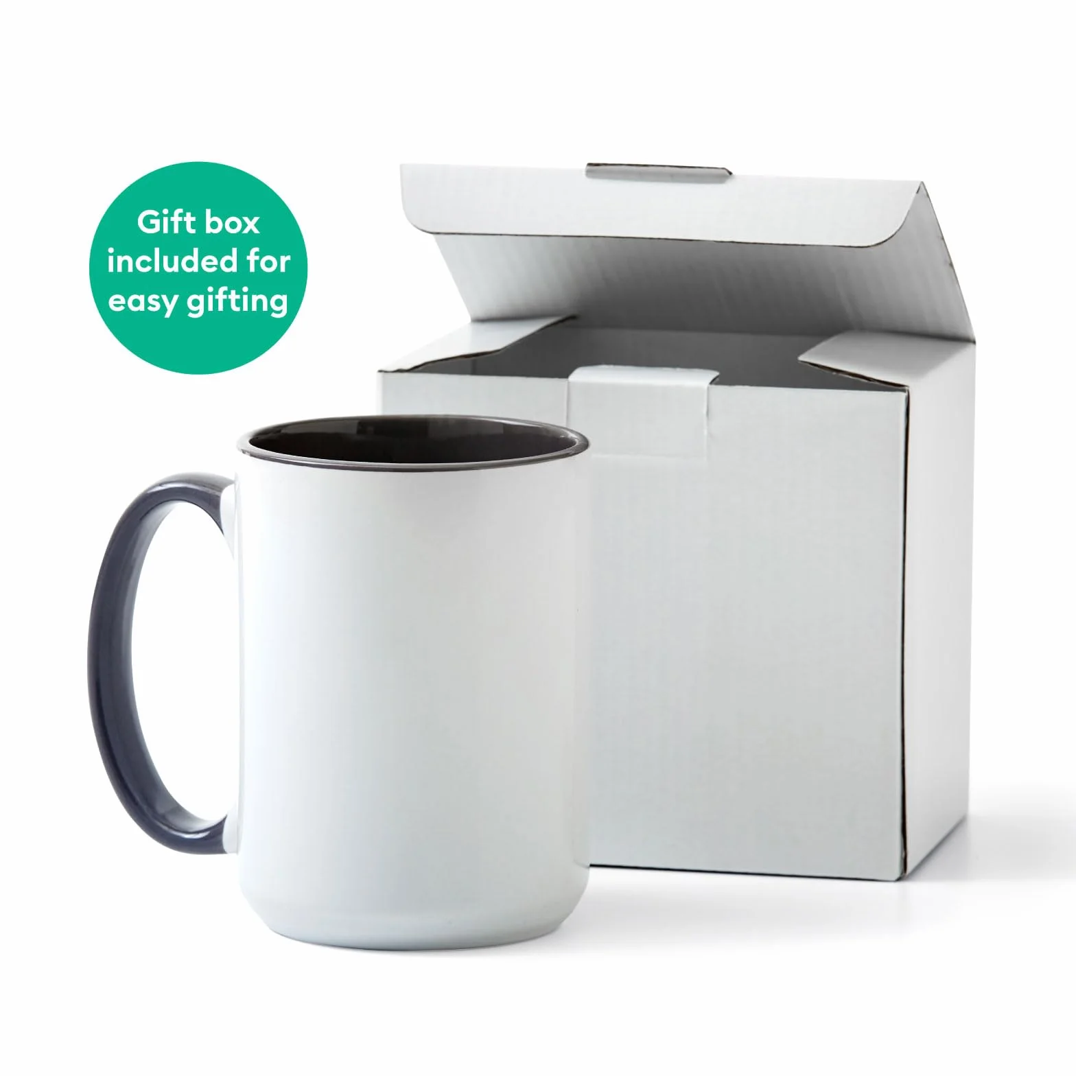 Cricut Fazowany ceramiczny pusty kubek | szary | 425 ml (425 g) | 1 x kubek do sublimacji z atramentem infuzyjnym | do użytku kubek prasa infuzyjny atrament