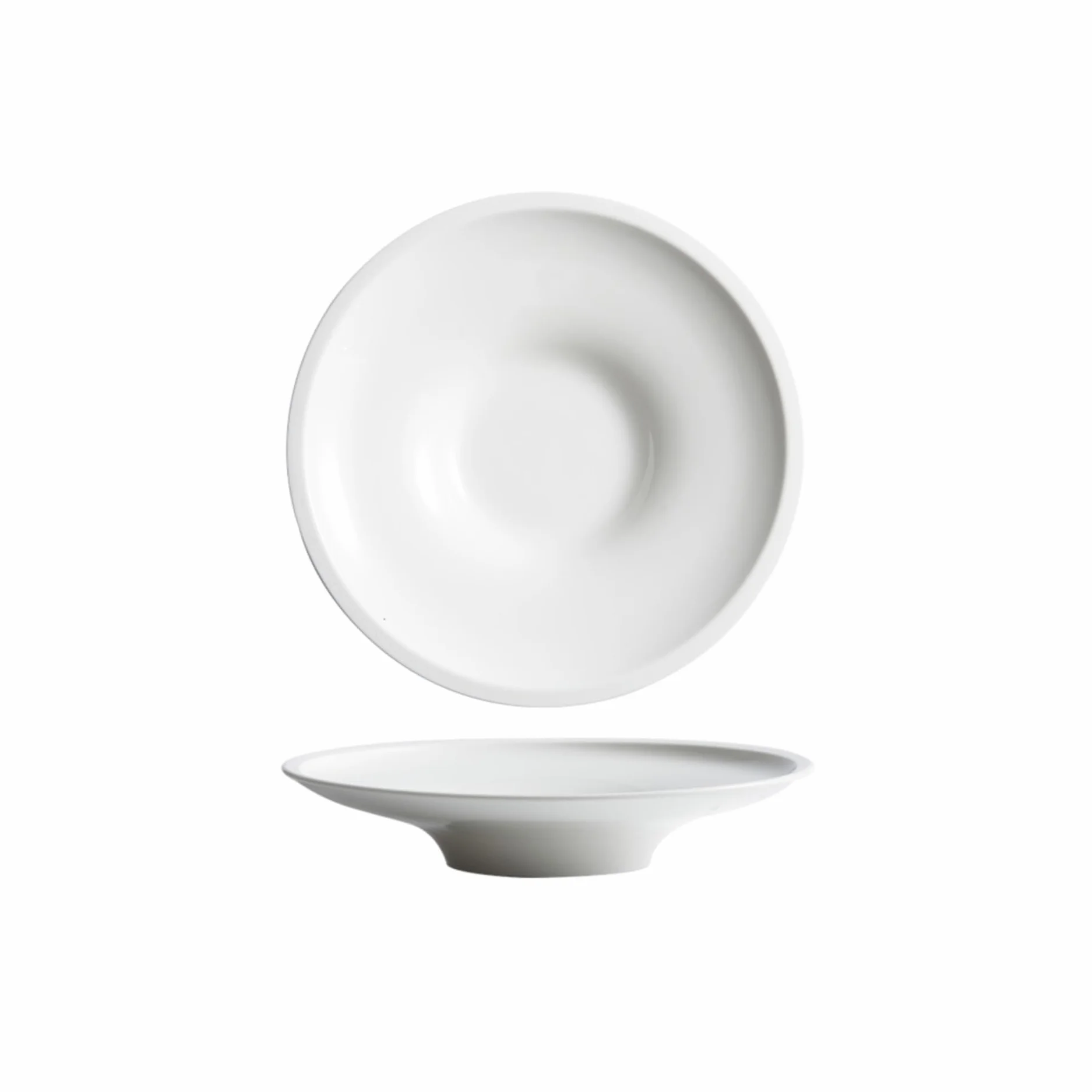 TEESONG Talerz obiadowy talerze do naczyń 20 cm kreatywne japońskie okrągłe białe ceramiczne naczynie hotel makaron zastawa stołowa miska na zupę restauracja kuchnia talerz obiadowy można układać w