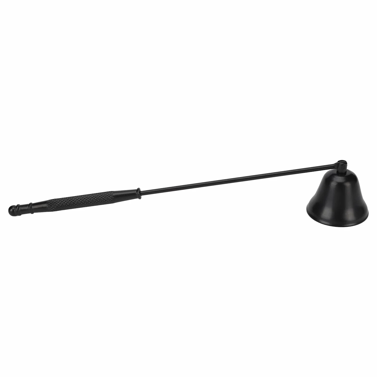 Tłumik Płomienia świecy, Długi Uchwyt, Bezdymny, Stal Nierdzewna, Vintage, Knot świecy, Gaźnik dla Bougie dla Domu (BLACK)