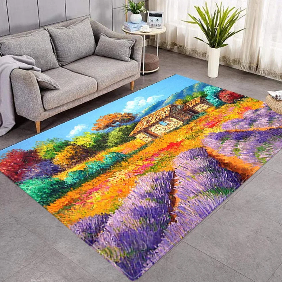 3D salon dywan obraz olejny styl duszpasterska antypoślizgowe maty podłogowe dzieci maty dla raczkowania korytarz maty maty nocne home decoration