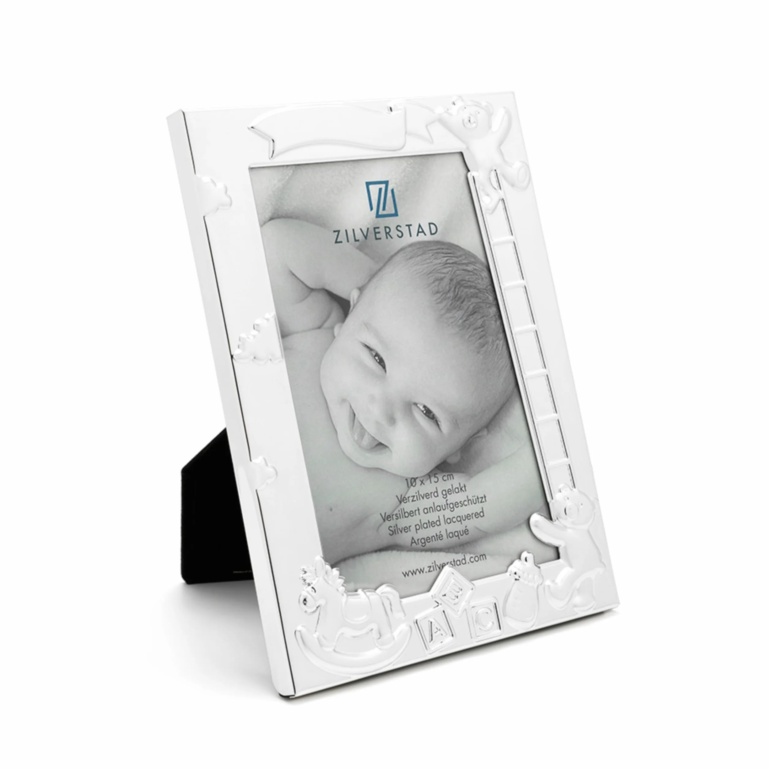 Zilverstad - Baby ABC Ramka na zdjęcia 10x15 srebrna
