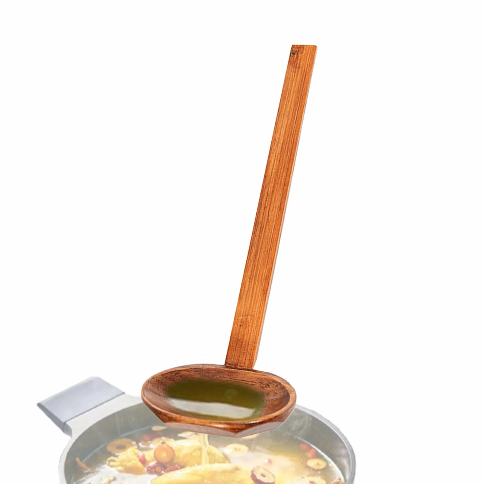 Japońska łyżka Ramen z naturalnego drewna gładka powierzchnia do serwowania zup