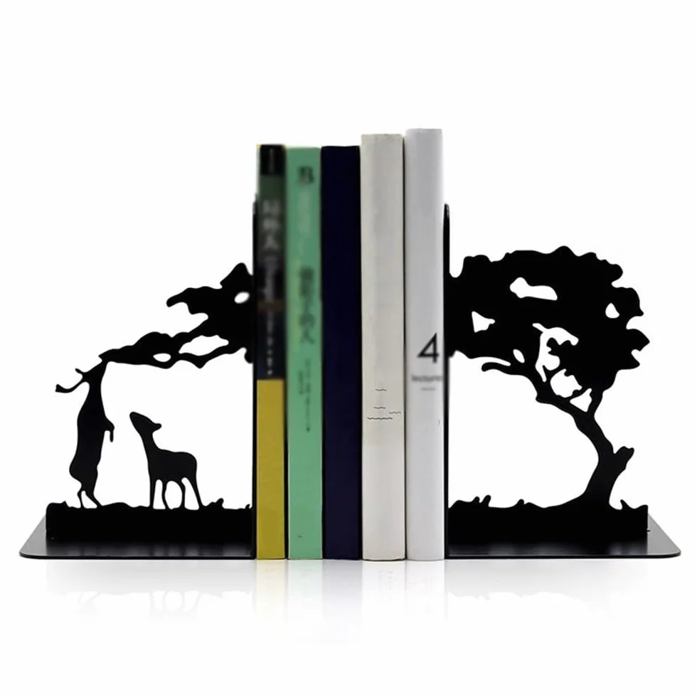 Wsparcie Bookendu Metalowa podpórka do książek, dekoracyjna ciężkich na półki, domowa ciężkie książki Podpórki do książek