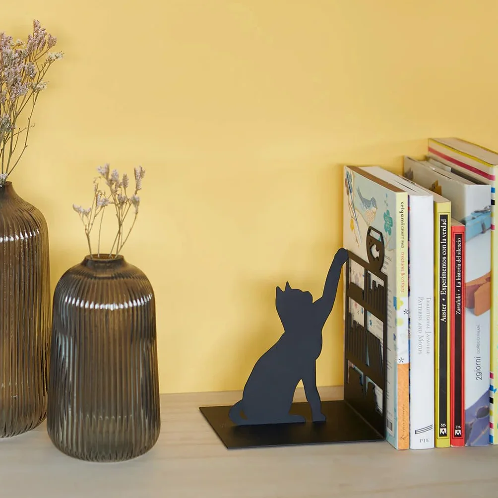 Balvi Fishing Cat Opaska na książki Kolor Czarny Dekoracyjna Opaska z kotem, biblioteką i