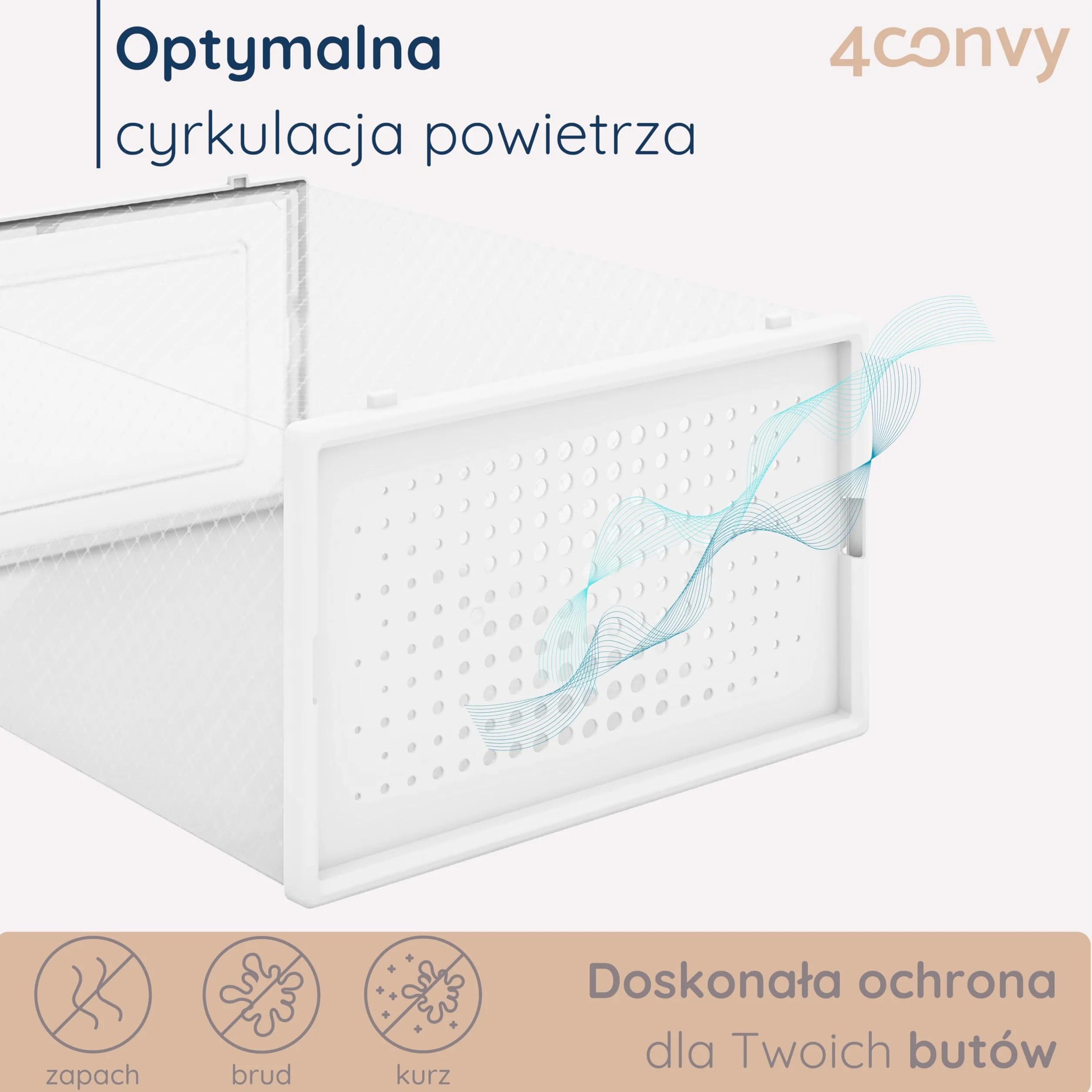 Składane pudełka na buty z możliwością układania w stos - trwałe pudełka do przechowywania butów - organizer na buty - plastikowe przezroczyste pudełka do garderoby sypialni przedpokoju 6 sztuk 4CONVY