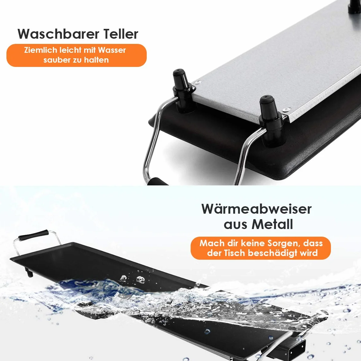 COSTWAY Teppanyaki Grill Elektryczny 90 x 23 cm, Płyta Grillowa 1800 W z Powłoką Zapobiegającą Przywieraniu, 6 Drewnianych Szpatułek i Nieprzywierający Pierścień do Jajek