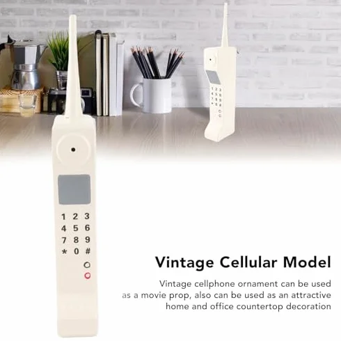 Model Telefonu Komórkowego Retro Styl Żelazny Wytrzymały Rekwizyt Fotograficzny do Domu Biura dla Dekoracji Stołu Salonu, Studio Fotograficzne, Prezentacja Retro Designu