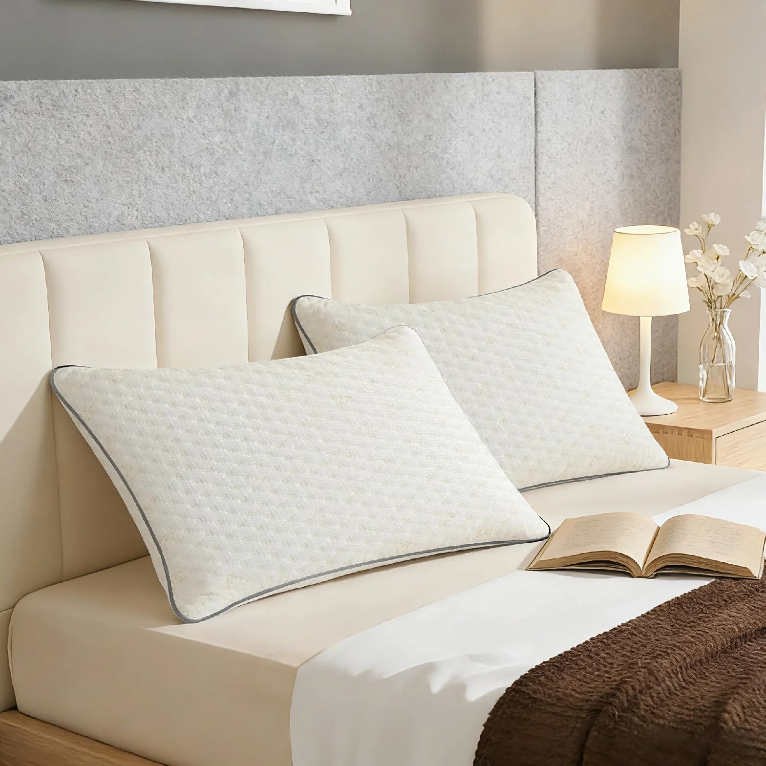 Poduszka dla chłopców i dziewczynek – ergonomiczna poduszka dla młodzieży z pianką memory – poduszka 40 x 60 cm idealna dla kobiet – poduszka pod głowę do spokojnego snu, w zestawie poszewka