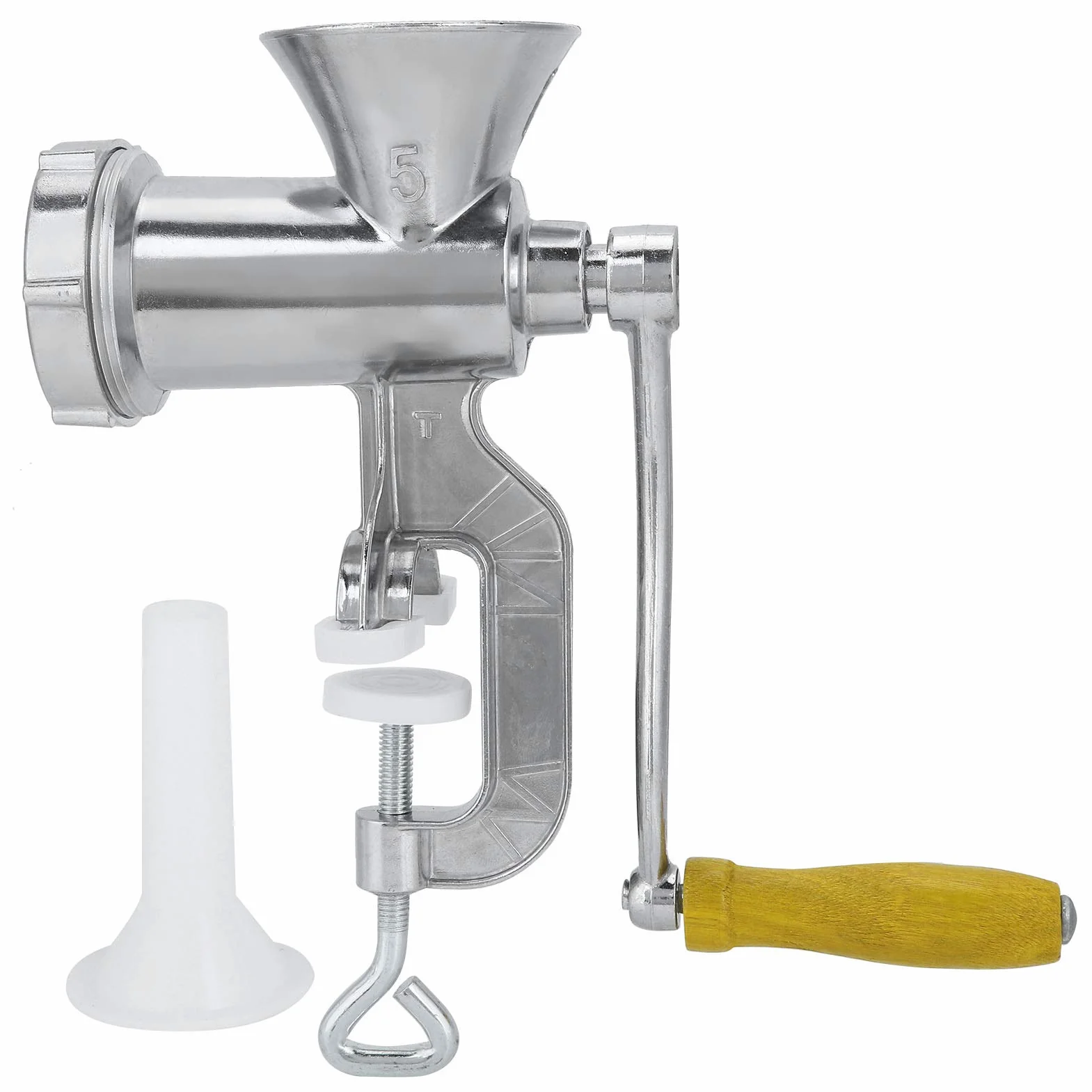 Maszynka do mielenia mięsa, ręczna aluminiowa maszyna do mielenia mięsa, maszynka do mielenia mięsa, pieprzu, przypraw, z rurką do nadziewania kiełbas, maszyna do mielenia żywności, mięso, kiełbasa
