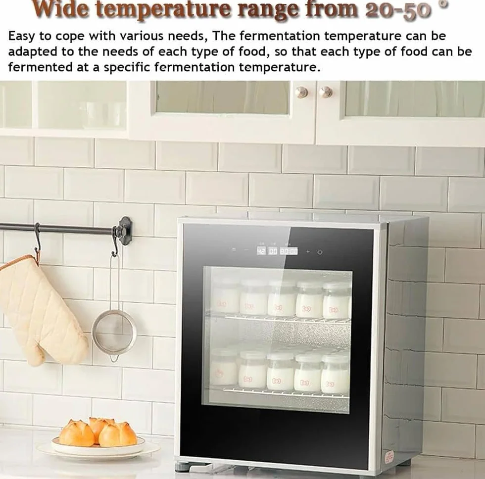 Elektryczna kuchenka do fermentacji chleba 40L, urządzenie do pieczenia ciasta z kontrolą temperatury i wilgotności, wydajne do wypieku ciasta na pizzę, zakwasu i jogurtu w domu