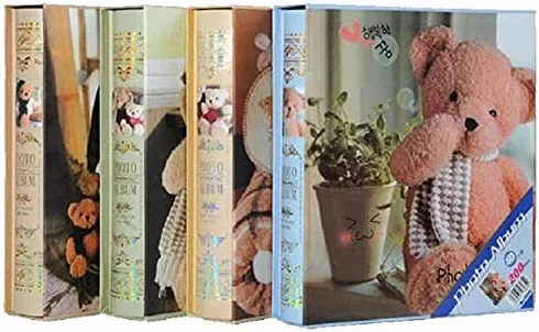 Interstitial album fotograficzny 200 arkuszy, 15 cm, 50 arkuszy / 100 stron, rodzinna książka z rekordami wzrostu dziecka, dla par podróżnych, zapakowany, 25,5 x 22,5 x 5,5 cm (kolor: #1)