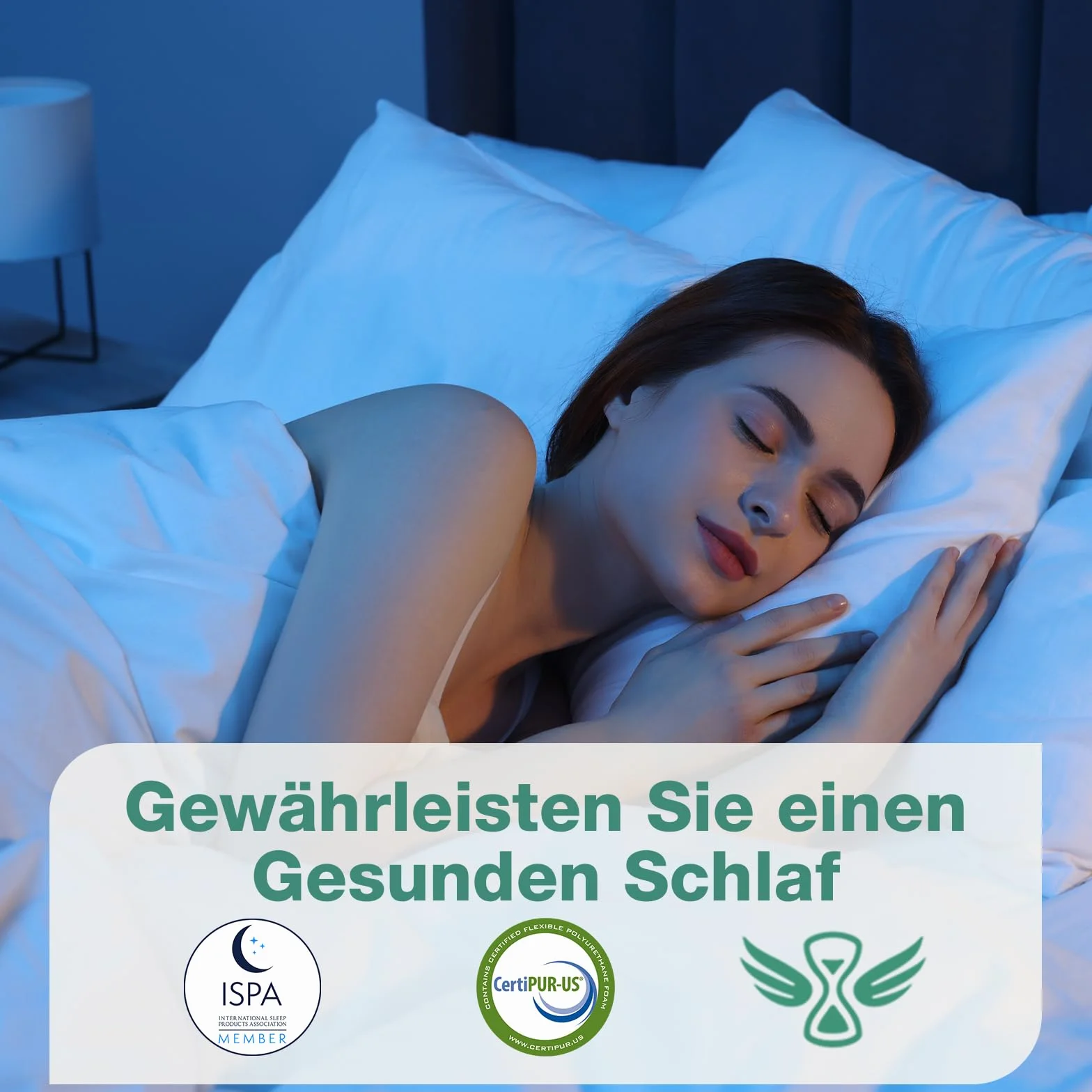 Novilla Topper Viscoelastic 160x200 5 cm, żelowy materac, nakładka na materac z pianki Memory Foam Mattress, bambusowy topper, zdejmowany i nadający się do prania pokrowiec na materac, biały