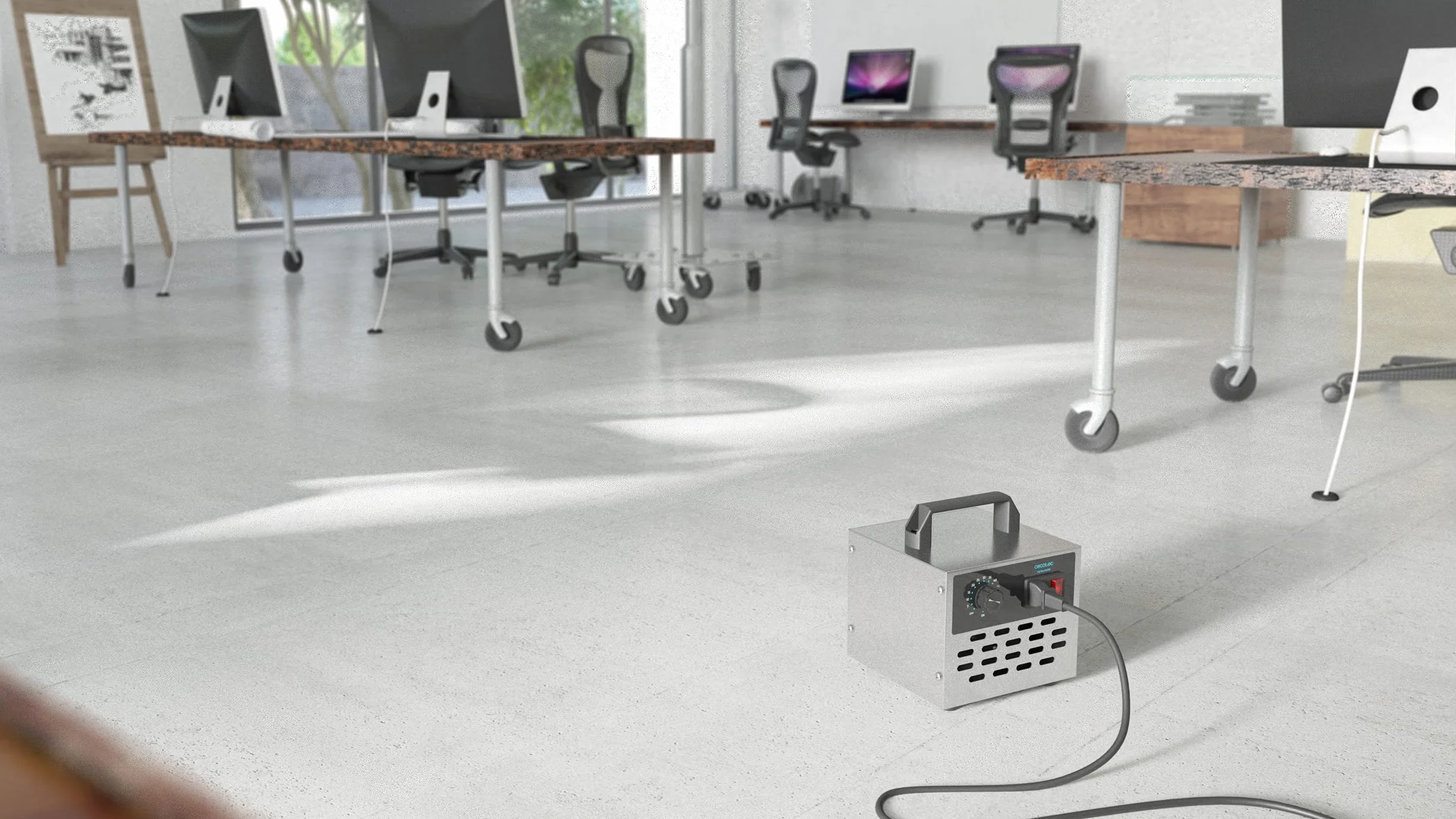 Cecotec Generator ozonu TotalPure 4000 Light Ozone. Moc 120 W, czyszczenie 28 g/h, timer, automatyczne wyłączanie, pokrycie do 100 m², łatwa obsługa, łatwy transport