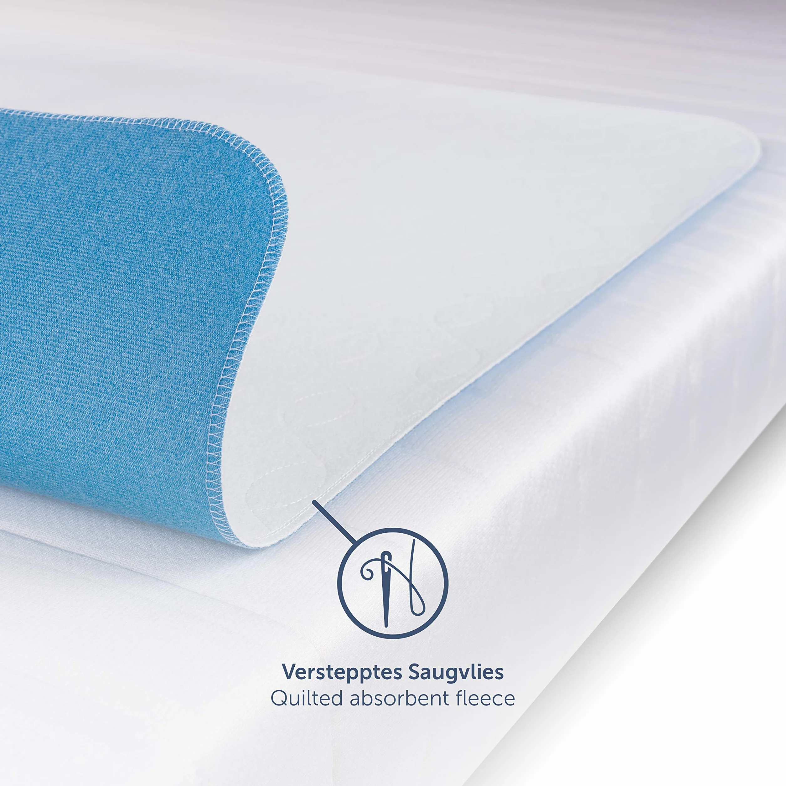 Blumtal® Podkład na nietrzymanie moczu 75x90 cm pranie w pralce - Wkładka do łóżeczka dla niemowląt - Certyfikat OEKO-TEX - Wodoodporny podkład na nietrzymanie moczu 75x90 cm - Zestaw 2 szt