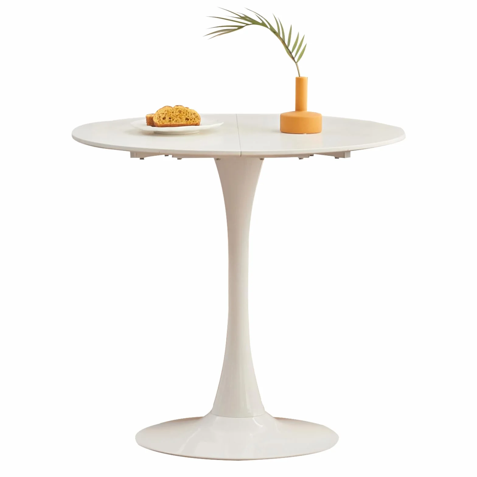 GrandCA HOME 80 cm, biały, nowoczesny, okrągły stół do jadalni, okrągły, 80 cm, okrągły stół, odpowiedni dla 2-4 osób, nadaje się do kuchni, salonu, jadalni, biały