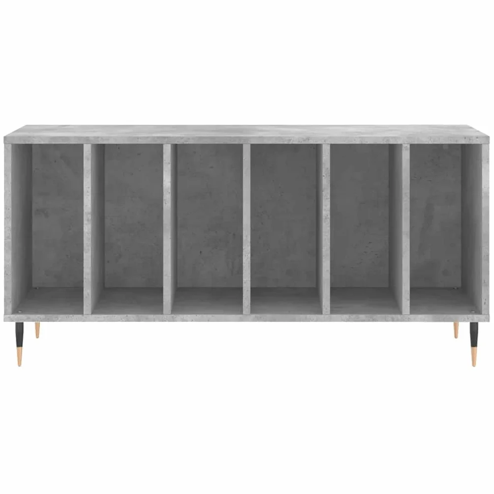 vidaXL Szafka na płyty, szarość betonu, 100x38x48 cm, szafka na winyle, szafka RTV, szafka pod TV, szafka na płyty winylowe, szafka multimedialna