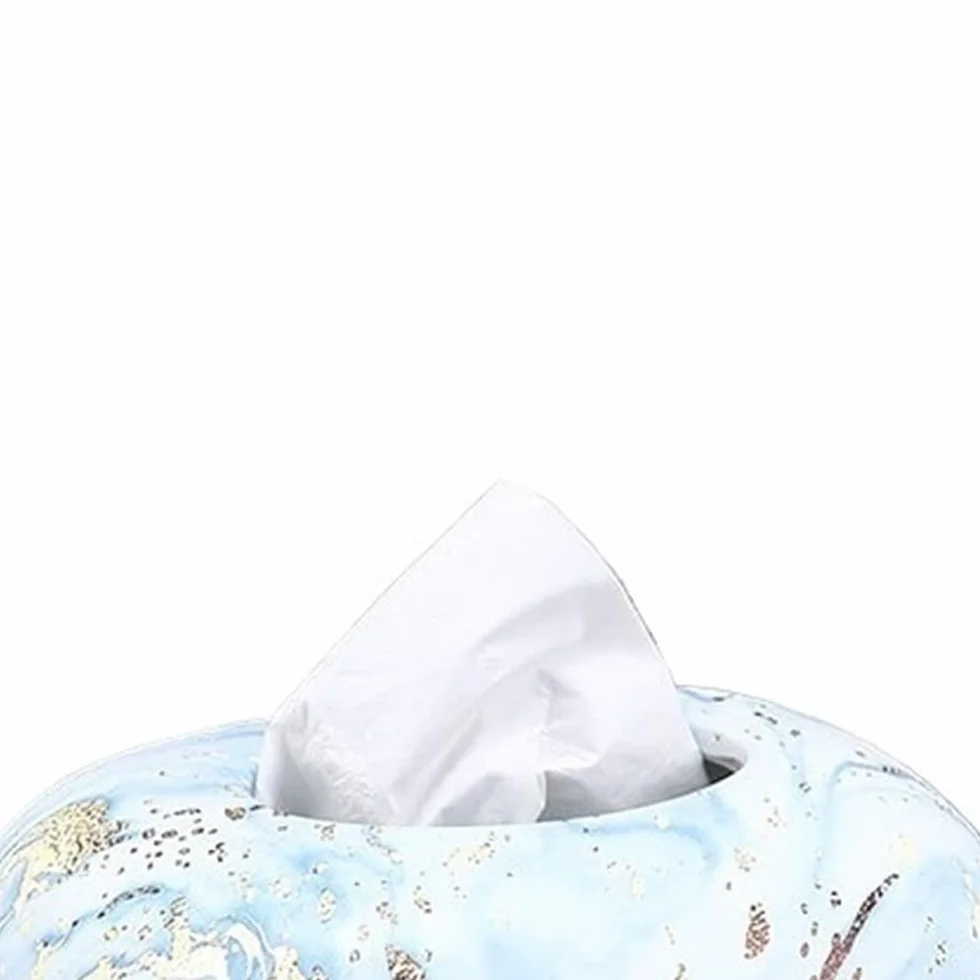 Wielofunkcyjny uchwyt na pudełko na chusteczki Pudełko na chusteczki do jadalni, stolika kawowego, salonu, biurka, ceramiczne pudełko serwetki Dekoracyjny serwetnik