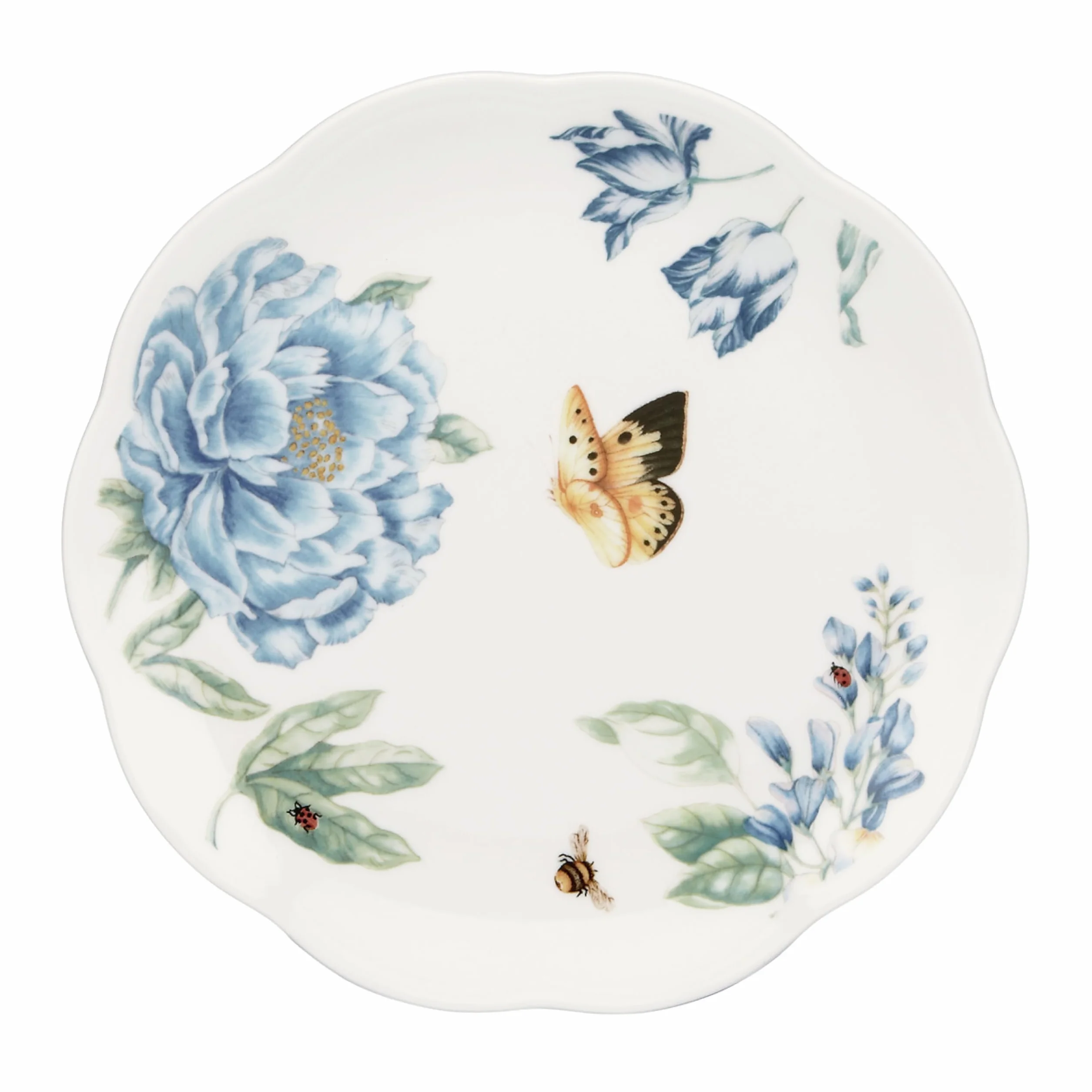 Lenox Butterfly Meadow talerze deserowe, niebieskie, sortowane, 4 sztuki