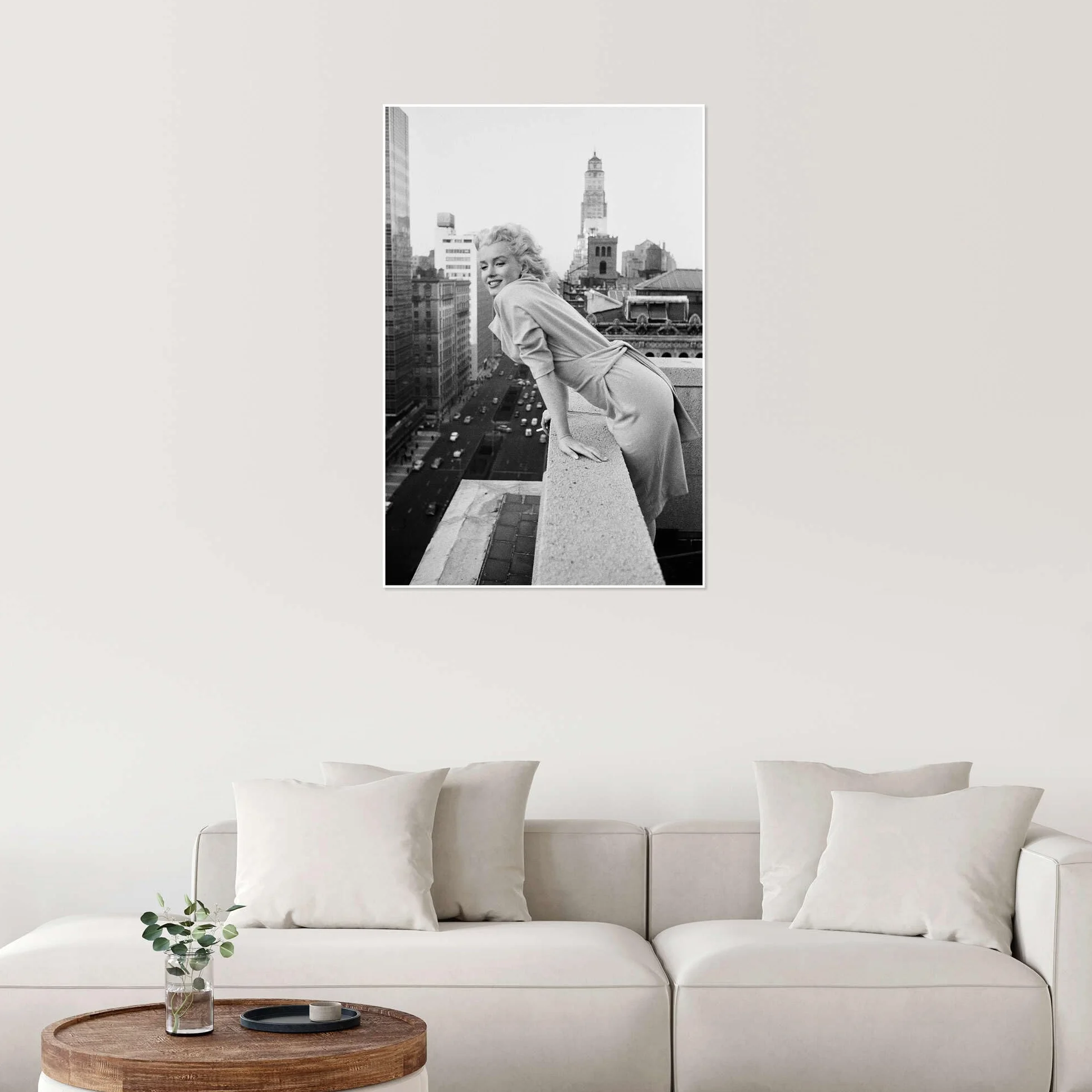 Marilyn Monroe w Nowym Jorku Plakat Celebrity Collection 60 x 90 cm Czarno-biały Obrazy Dekoracja ścienna