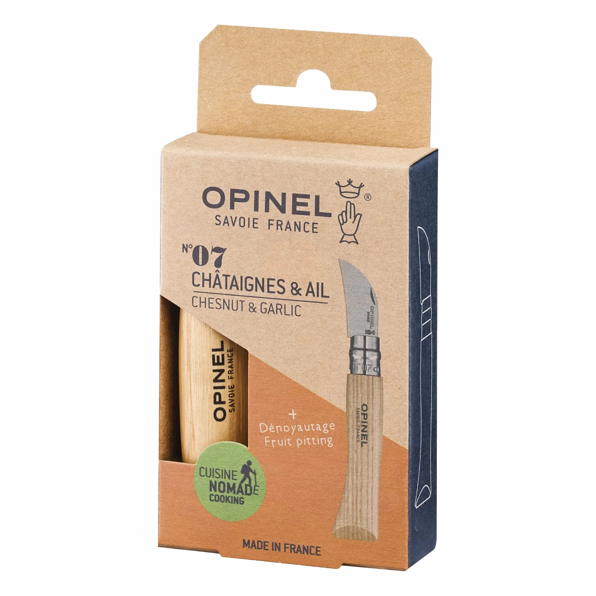Opinel 254578 Scyzoryk dla dorosłych, uniseks, nr 7, naturalny, 14 cm