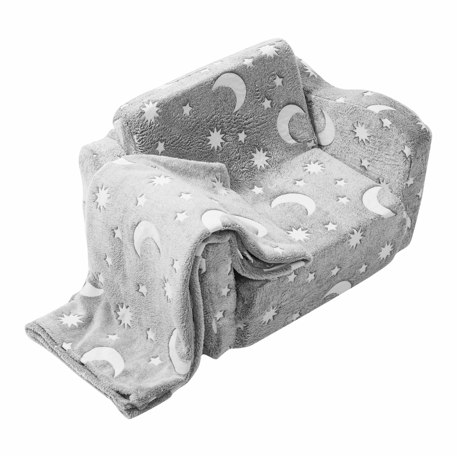 VEVOR Składana sofa dla dzieci, fosforyzująca sofa, rozkładana sofa dla dzieci 2 w 1, bardzo miękka rozkładana sofa do siedzenia i spania, do sypialni.