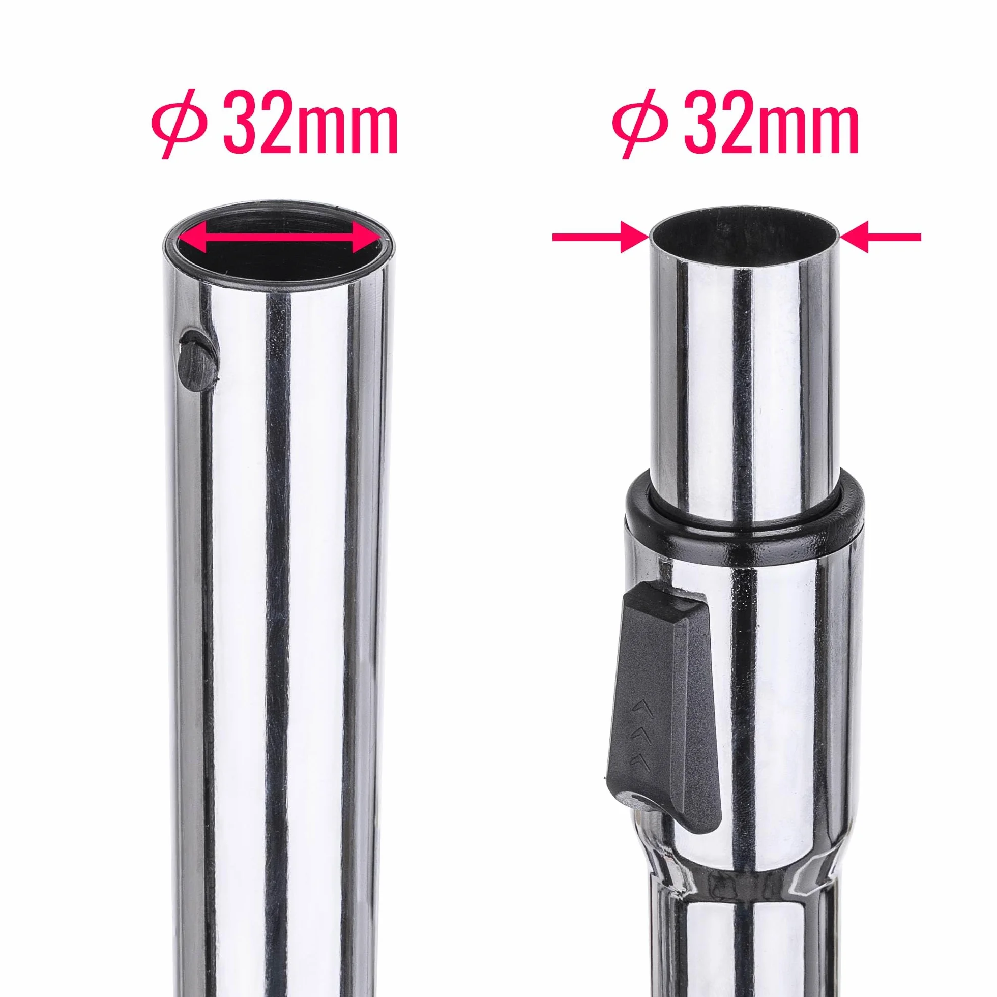 Rura teleskopowa 56-90 cm, przyłącze rury ssącej 32 mm, pasuje do odkurzaczy m.in. AEG Bosch Dirt Devil EIO ELECTROLUX Miele Philips ROWENTA Siemens i innych