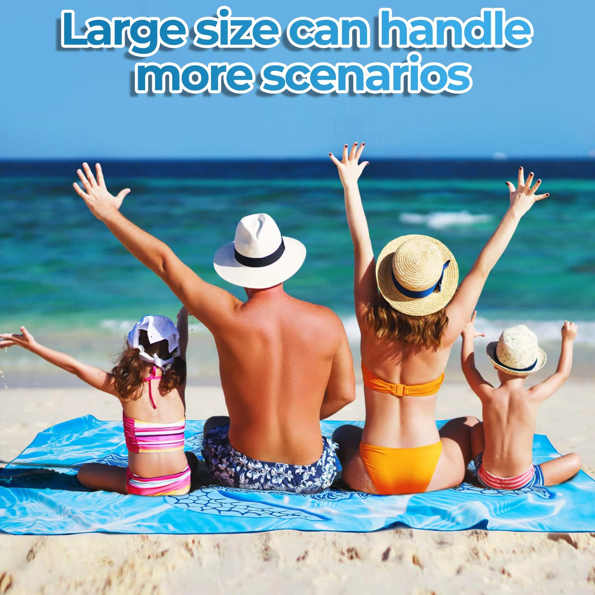 Ręcznik plażowy xxl 200x145 cm, duży, szybkoschnący ręcznik z mikrofibry, ręcznik kąpielowy bez piasku, koc plażowy, ręcznik plażowy damski