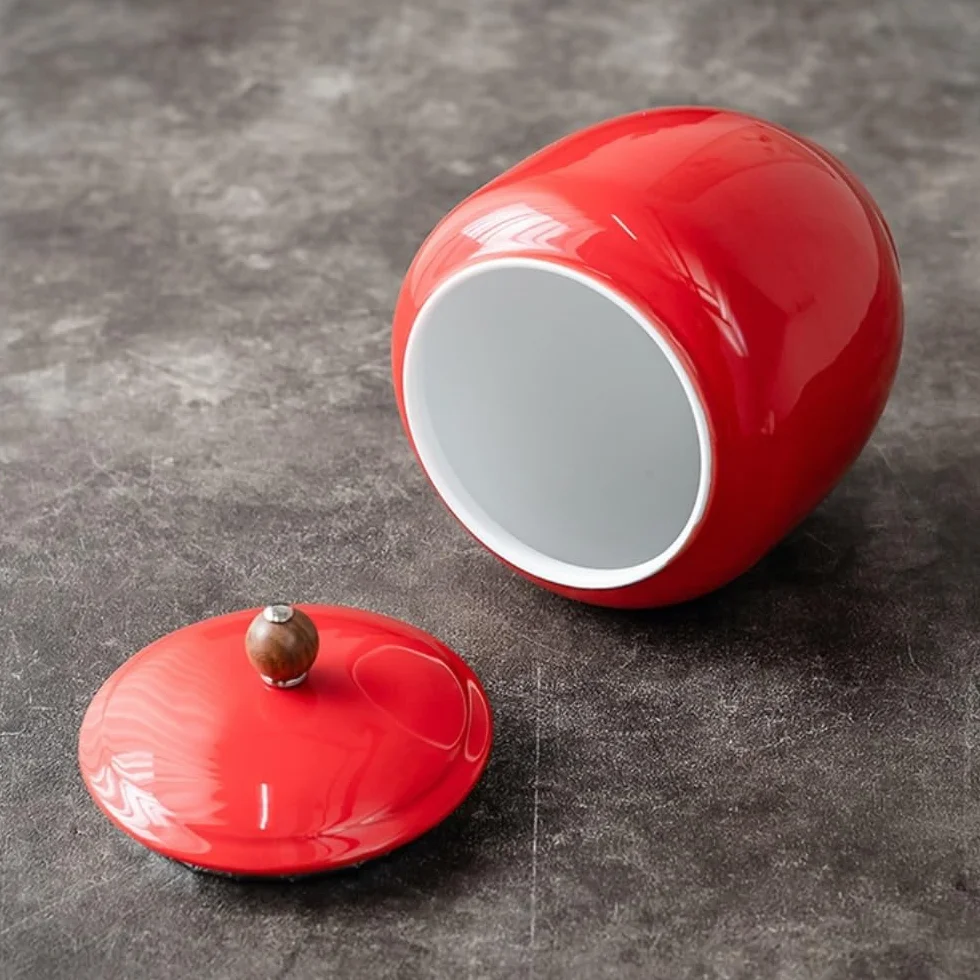 XYNSNDB Pojemnik na herbatę Ceramiczny pojemnik do przechowywania sypkiej herbaty Puszki zamknięte puszki Puste puszki Puszki po herbacie Zestaw do herbaty Podwójne puszki Zestaw upominkowy Puszka na
