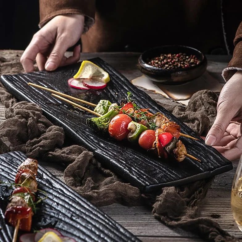 Talerz na przekąski Pojemniki na przekąski Japoński talerz sushi Sashimi Kreatywny ceramiczny talerz na zachodnie jedzenie Talerz na warzywa Talerz na ryby Płaski talerz Specjalnie(A)