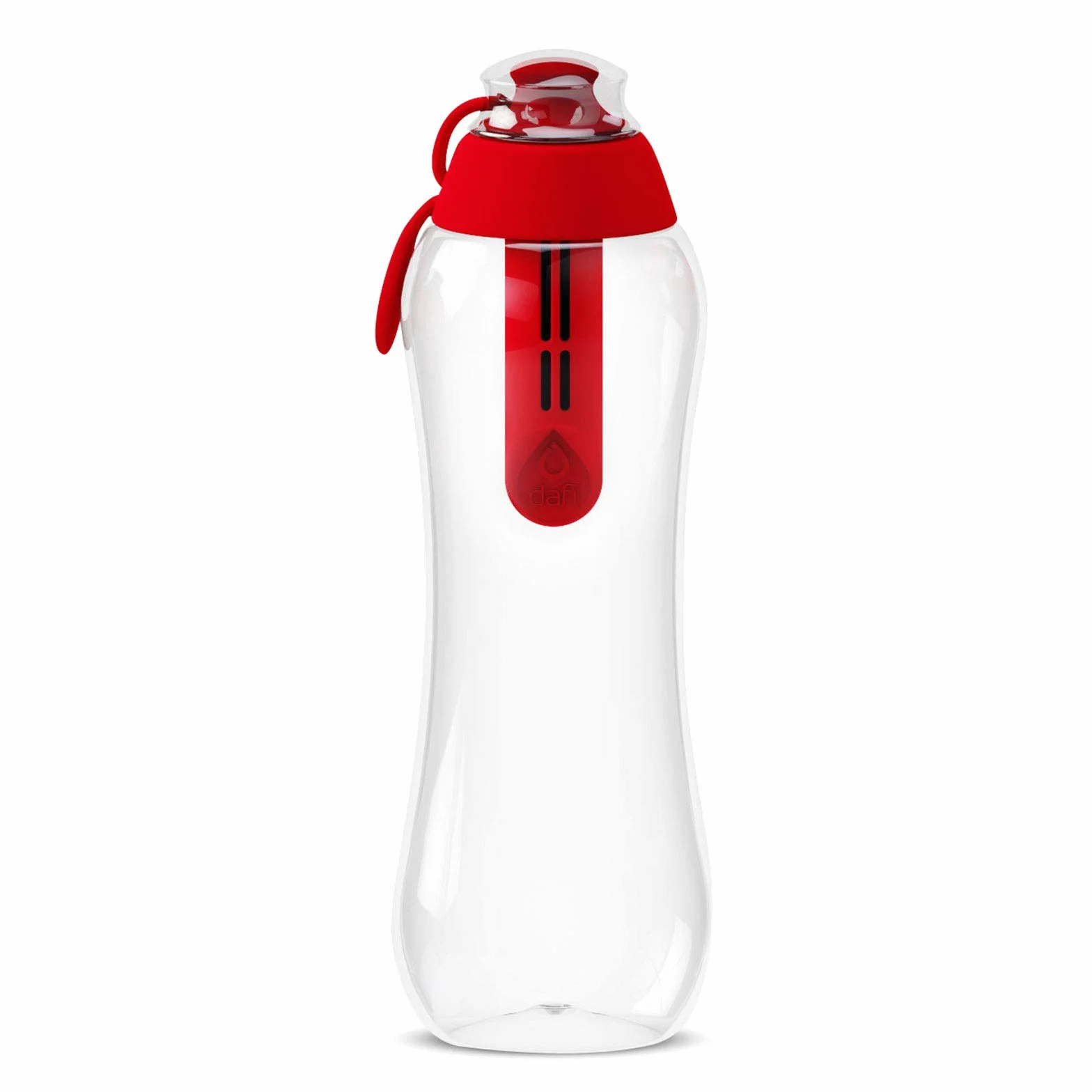 DAFI Butelka filtrująca Soft 300 ml Makowa - Wymienny filtr węglowy - Bez BPA, Usuwa smak i zapach chloru - Idealna do szkoły, pracy, na siłownię, podróż - Szczelny korek, Wyprodukowana w Europie