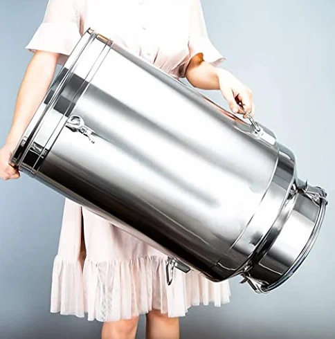 Heavy Duty Stainless Steel Milk Jug With Tap Sealed Container For Oil Wine Storage 304 Rdzeszczoodporne wiadro z czajnikiem Łatwy do czyszczenia do domu Camping Kitchen Fermentation i płynne dozowanie