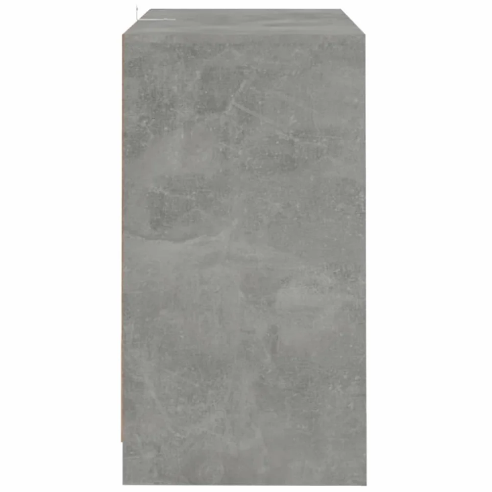 Kredens zestaw 2 betonowych szarych, 70 x 41 x 75 cm, materiał drewnopochodny, z 4 drzwiami, przestronne miejsce do przechowywania, do salonu, kuchni, jadalni, uniwersalna szafka do