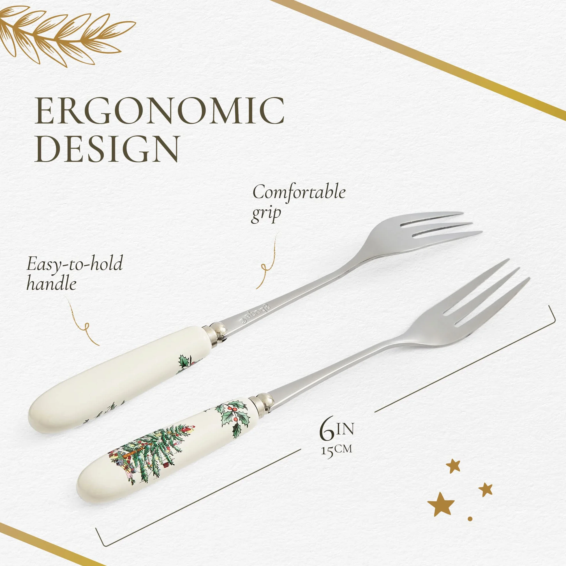 Portmeirion Home & Gifts XT1102-X widelce do ciasta, zestaw 6 sztuk, stal nierdzewna, wielokolorowe