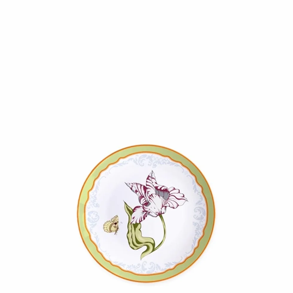 Talerze do makaronu, gliniane talerze deserowe zastawa stołowa porcelana kostna zastawa stołowa orchidea dzwonek kwiat trawa marszczona krawędź danie główne wesele uroczystość blat dekoracyjny talerz