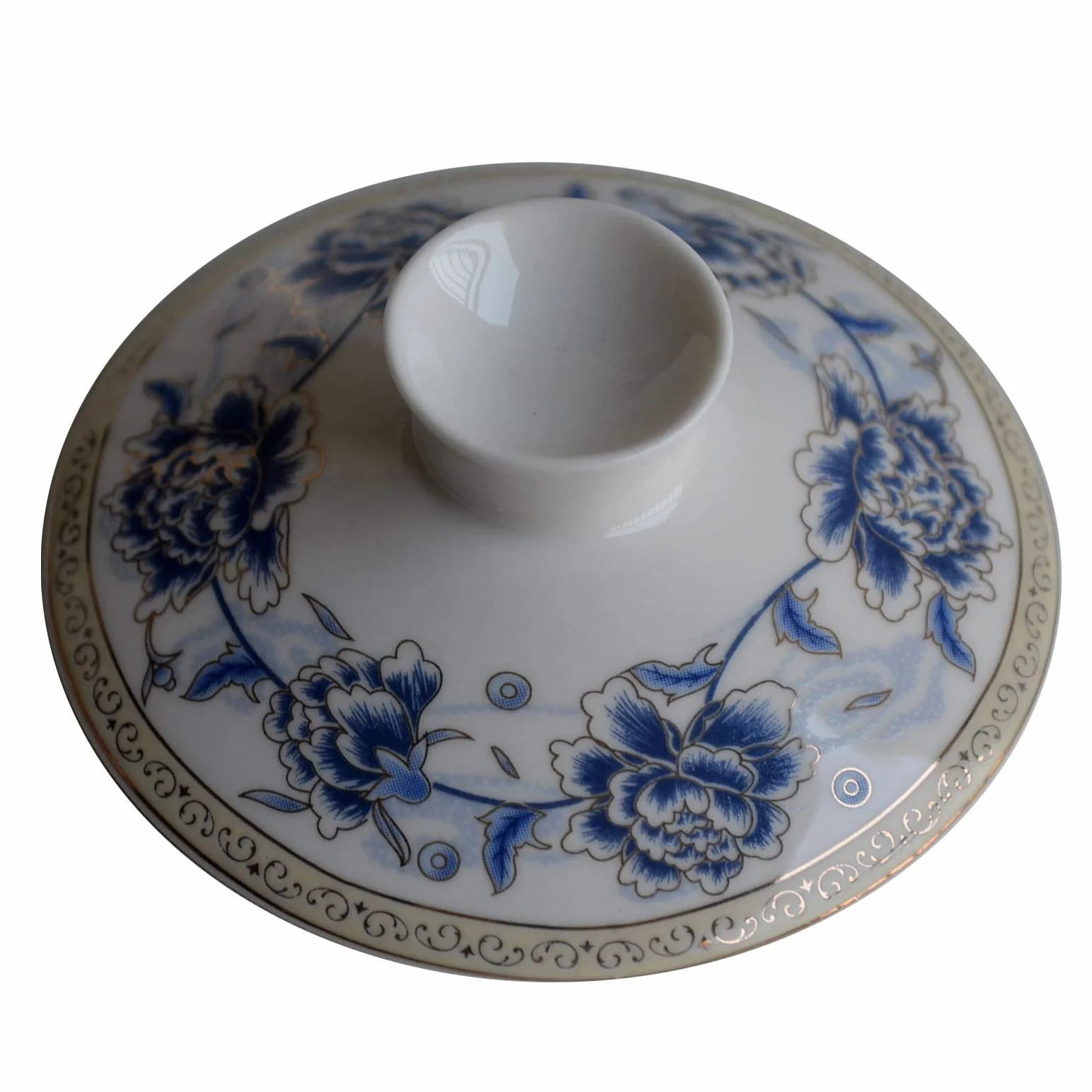 Tradycyjny zestaw do herbaty Gaiwan z pokrywką i spodkiem, ręcznie robiony ceramiczny kubek do herbaty, porcelanowe filiżanki w kwiaty, 10 uncji