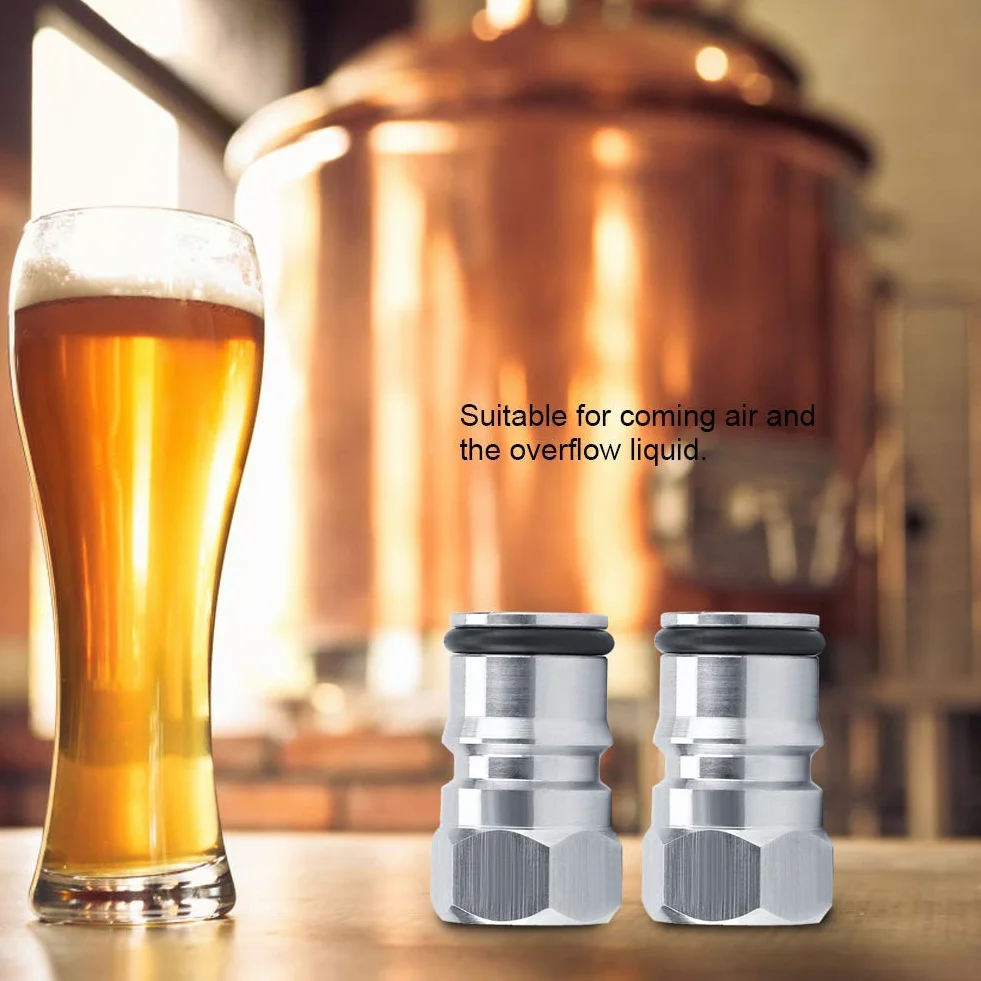 2pcs/ Set Stainless Steel Study Keg Ball Lock Post Poppet Tread Gaz i płyn Szybki zestaw konwersji do parzenia domowego 19/32 Threaded