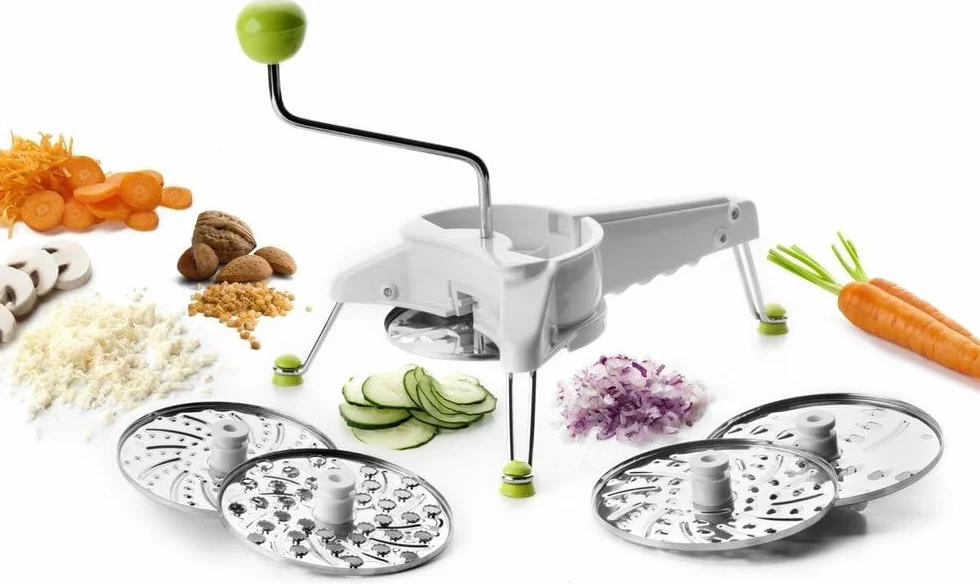 ibili Julienne zestaw młynków Easycook 25 x 12 cm, stal nierdzewna, biały/zielony/srebrny, 12 cm