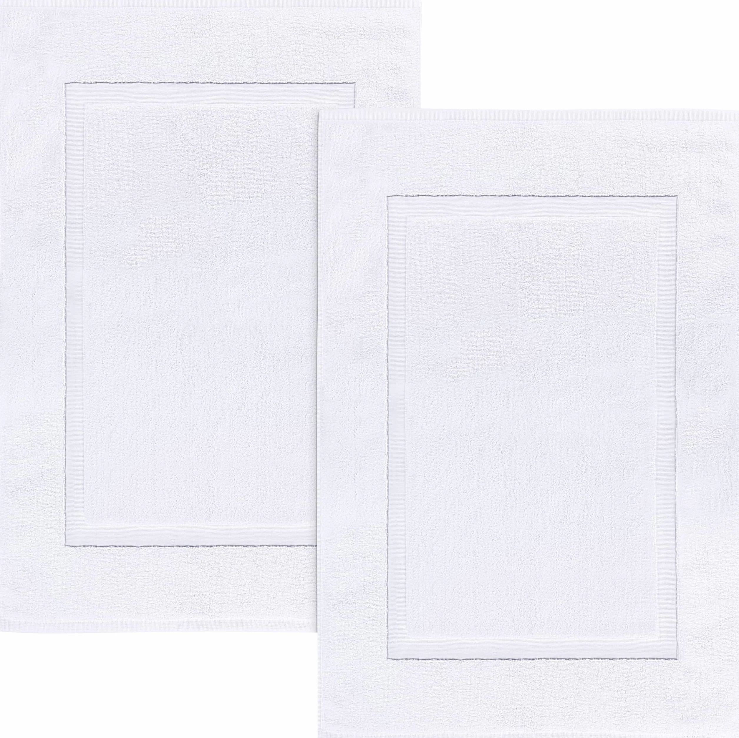 Utopia Towels - 2-pak duży dywanik kąpielowy Dywanik kąpielowy (53 x 86 cm) - 100% bawełna frotte (Biały, Opakowanie 2 sztuk)