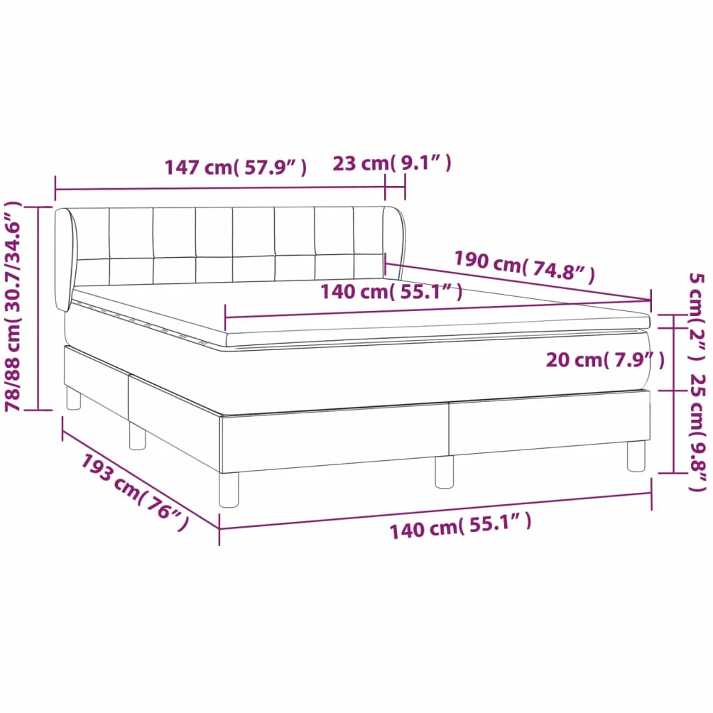 Aksamitne regulowanym zagłówkiem Kontynentalne Różowe 140x190 cm | Łóżko kontynentalne z materacem sprężynowym różowy aksamit 140x190 cm z regulowanym zagłówkiem