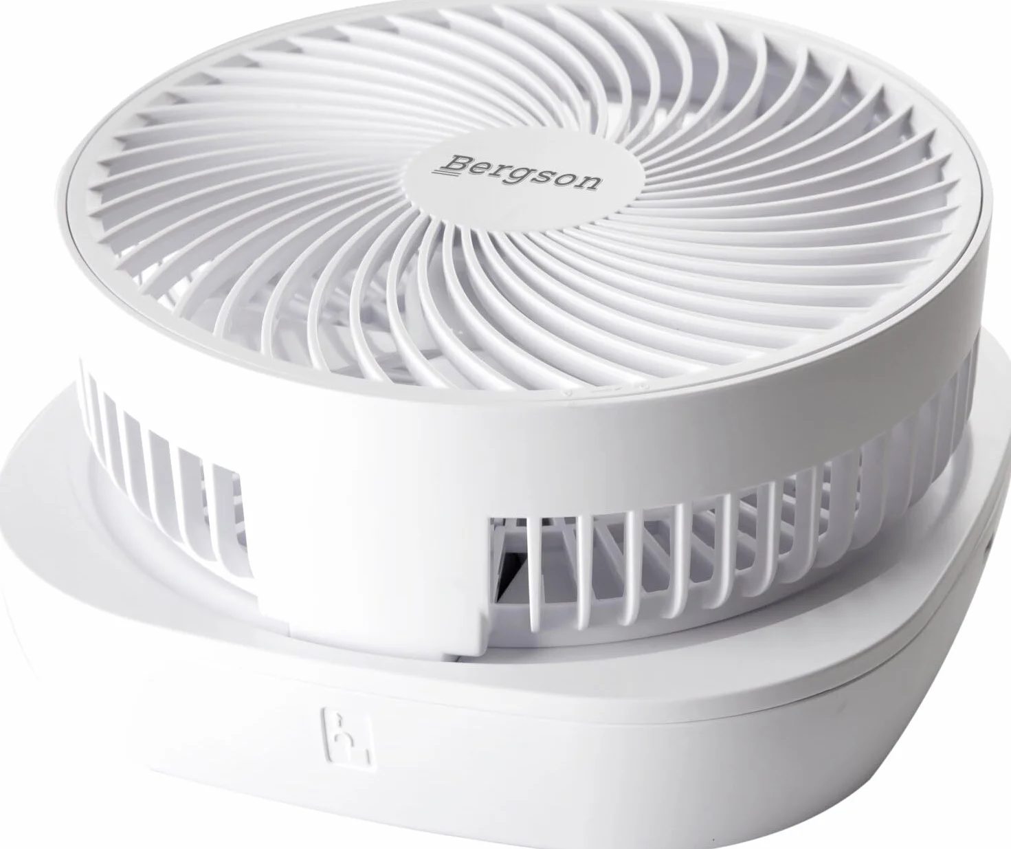 BERGSON Przenośny wentylator teleskopowy 20 cm 8,6", składany wentylator biurkowy, 3 prędkości, akumulator litowo-jonowy USB C 3,7 V, regulowana wysokość 13-82 cm