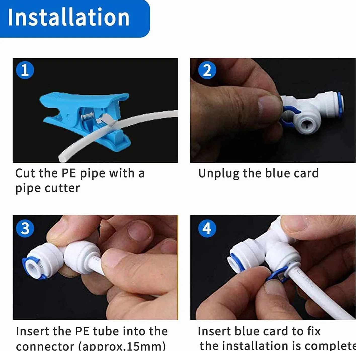 HUAZIZ 30 sztuk uniwersalnych adapterów, złączek do filtra wodnego, do węża 1/4", wąż do lodówki, wąż wodny (Y + T + I + typ L + zawór odcinający)