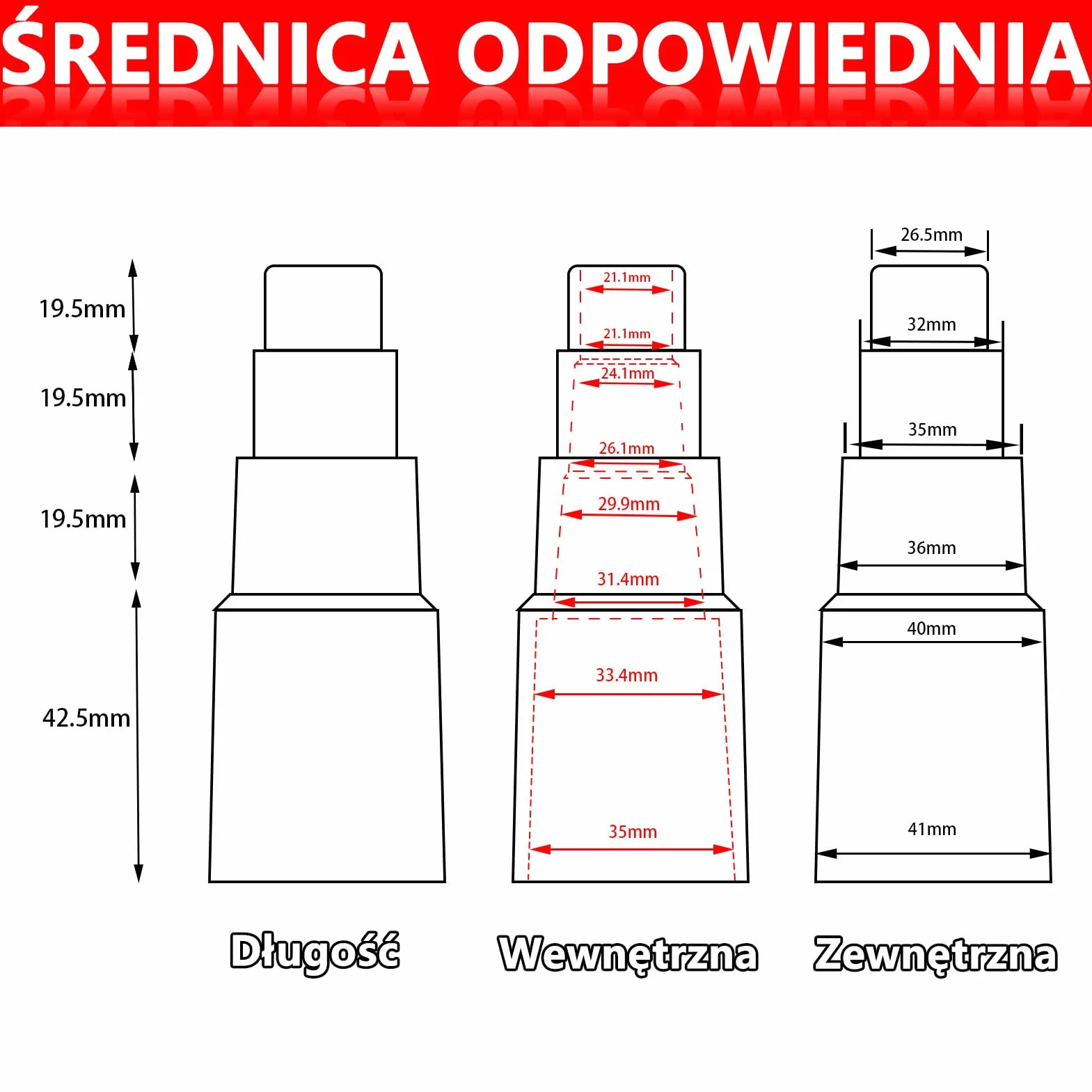 Adapter do Odkurzacza Bosch Makita Kärcher 21-41 mm