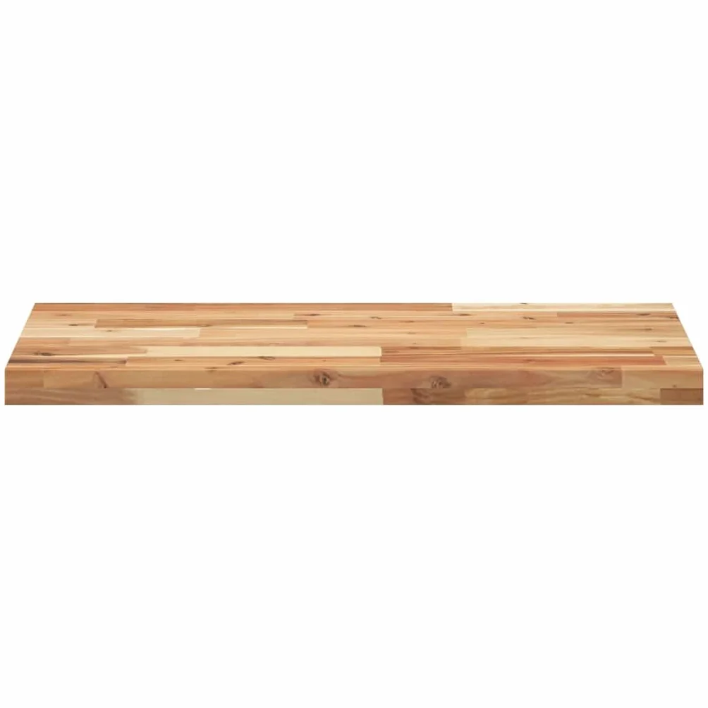 Regał wiszący, zestaw 4 sztuk, 160 x 40 x 4 cm, lite drewno akacjowe, olejowane, prostokątne, do montażu na ścianie do kuchni, łazienki i salonu, uniwersalne regały ścienne
