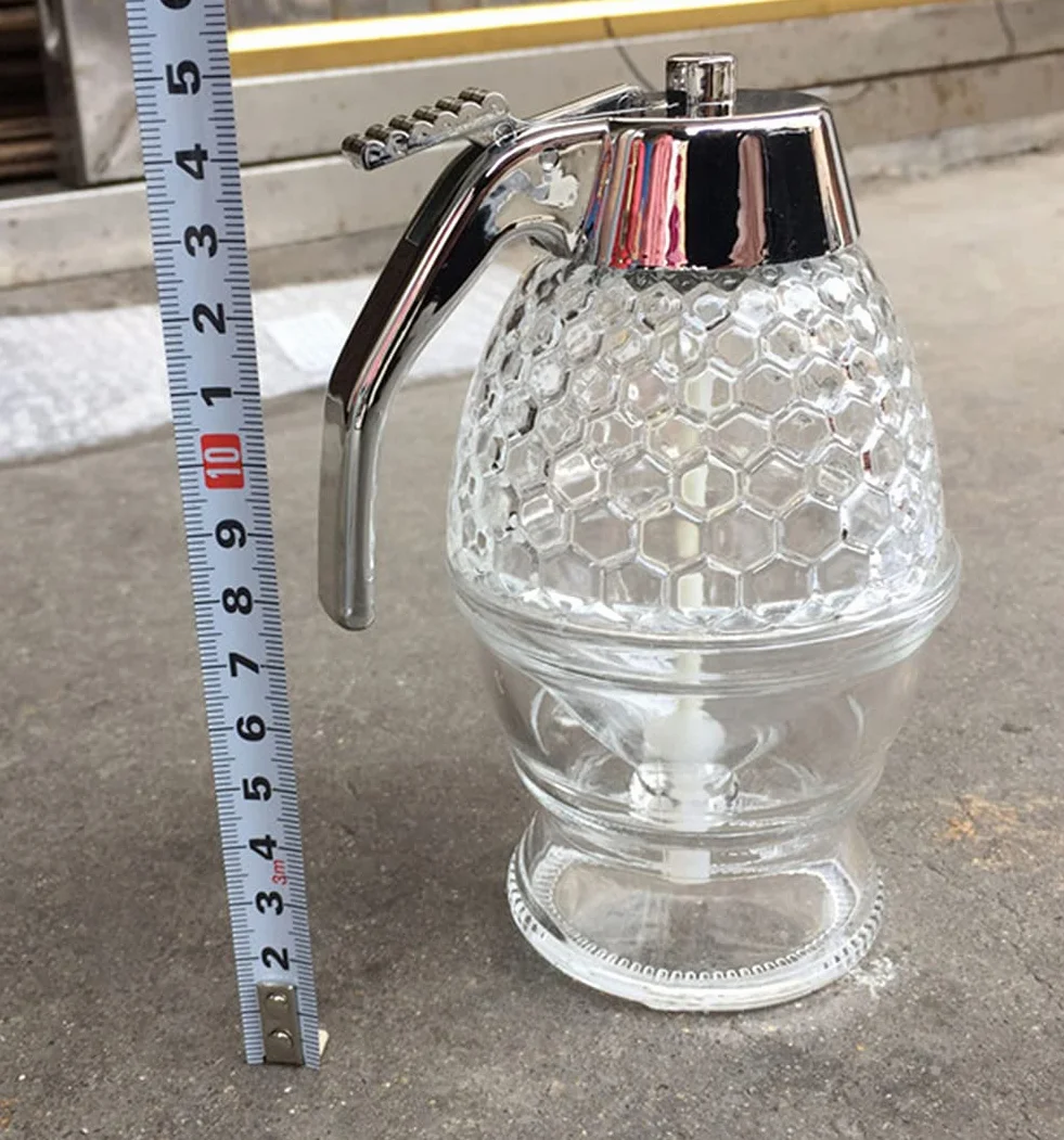 Dozownik miodu, akrylowy plastikowy pojemnik na syrop, miód butelka do serwowania miodu i syropu(200 ml)
