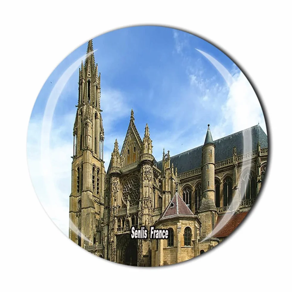 Senlis France Fridge Magnet Travel Souvenir Crystal Whiteboard Magnetic Sticker Collection