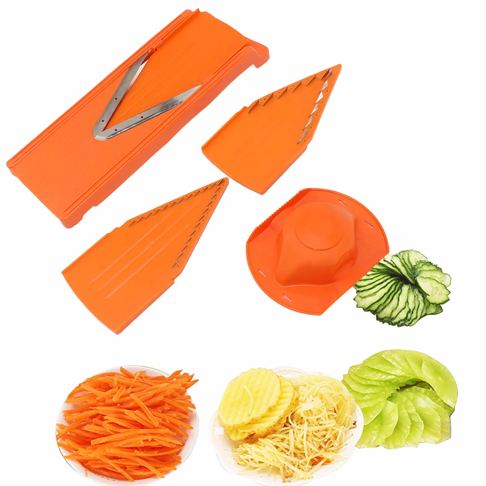 V Blade Mandoline Slicer do Kuchni, Ręczne Narzędzie do Gotowania Warzyw z Ostrzem ze Stali Nierdzewnej do Rozdrabniacza do Cebuli Ziemniaczanej Julienne